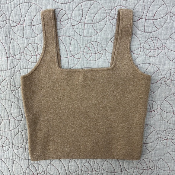 Abercrombie & Fitch Tops - Abercrombie & Fitch Tank Top Brown Square Neck Sweater Knit / Womens Large